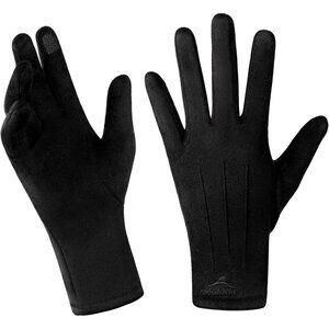 Women's Winter Warm Black Touchscreen Thermal Elastic Stretch Texting Gloves